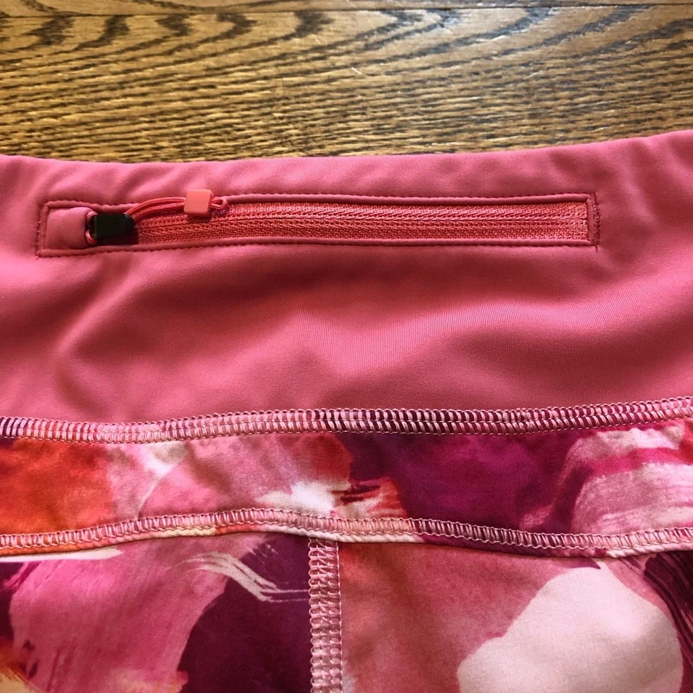 Athleta Run With It Shorts Pink Floral
